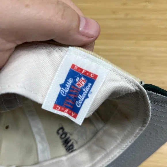 New Era Super Bowl XXX 1996 Vintage Hat Steelers vs Cowboys Cream Green 90s OSFA - Picture 8 of 8